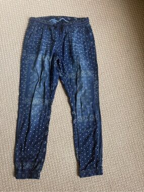 Navy Bandana Print Jogger Pants